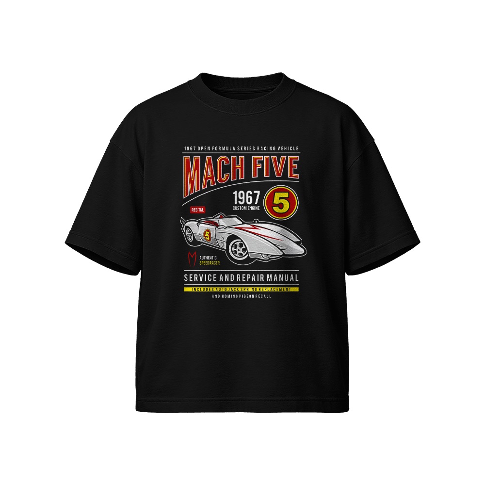Speed Racer T-Shirt – Vintage Mach Five 1967 Retro Anime Car Graphic Tee