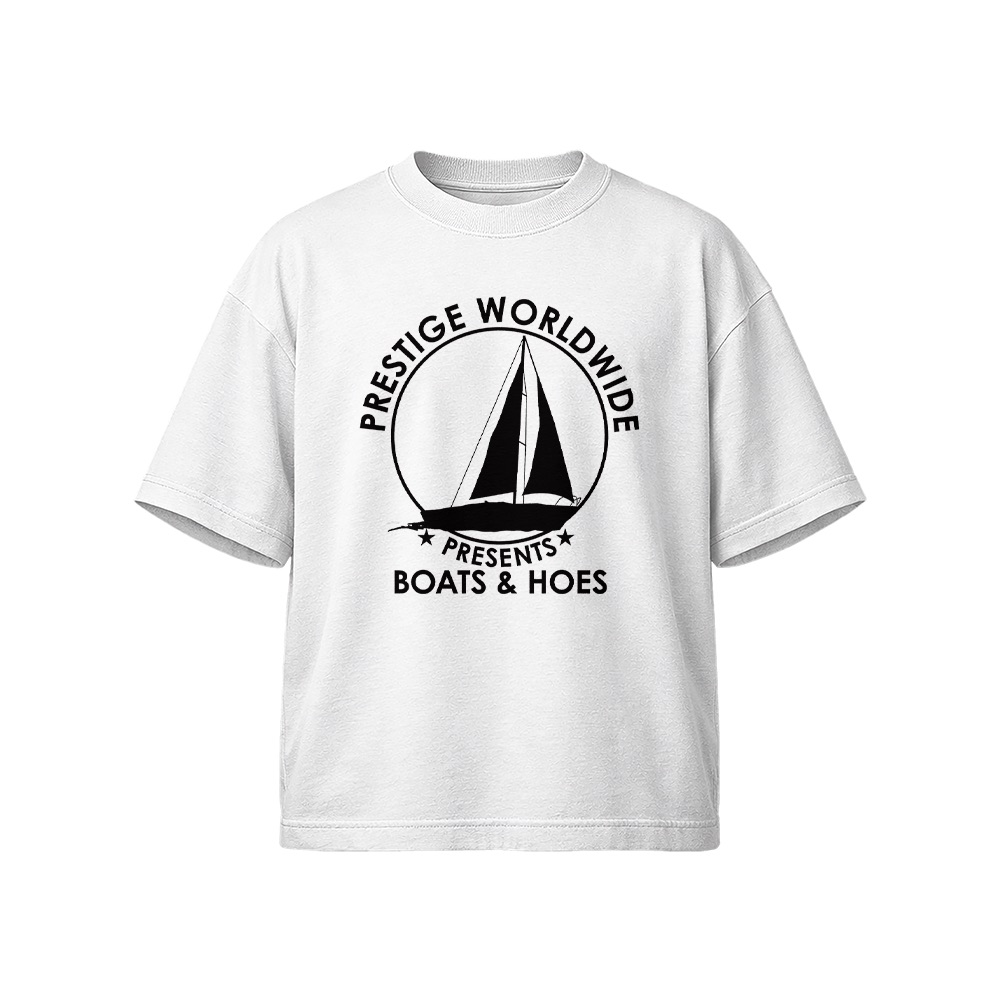 Prestige Worldwide T-Shirt – Vintage Step Brothers Boats and Hoes Comedy Graphic Tee