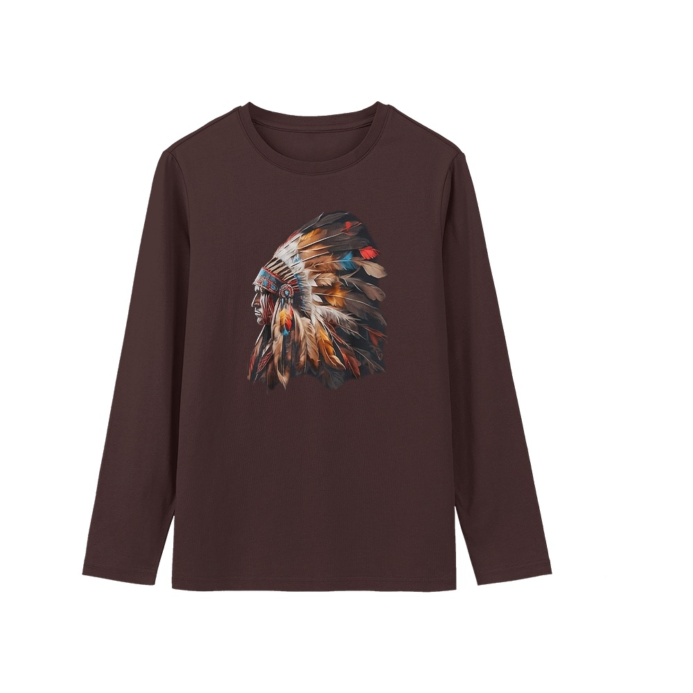 Native American Chief T-Shirt – Vintage Headdress Indigenous Warrior Graphic Tee