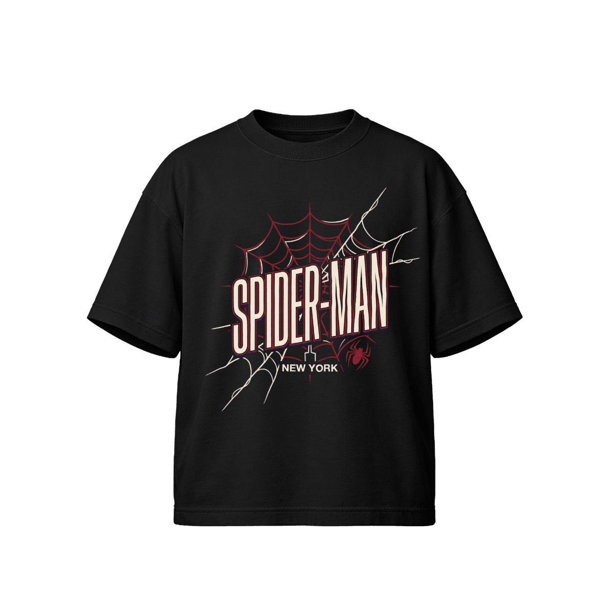 Spider-Man New York Vintage Graphic T-Shirt - Black