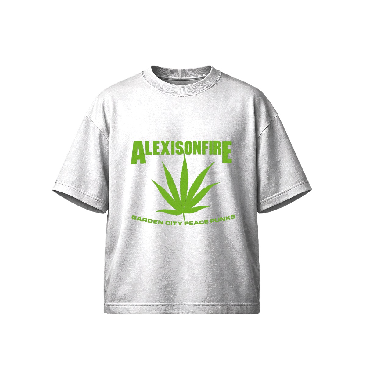 Alexisonfire Green Cannabis Leaf Punk Rock Band Tee - Garden City Peace Punk