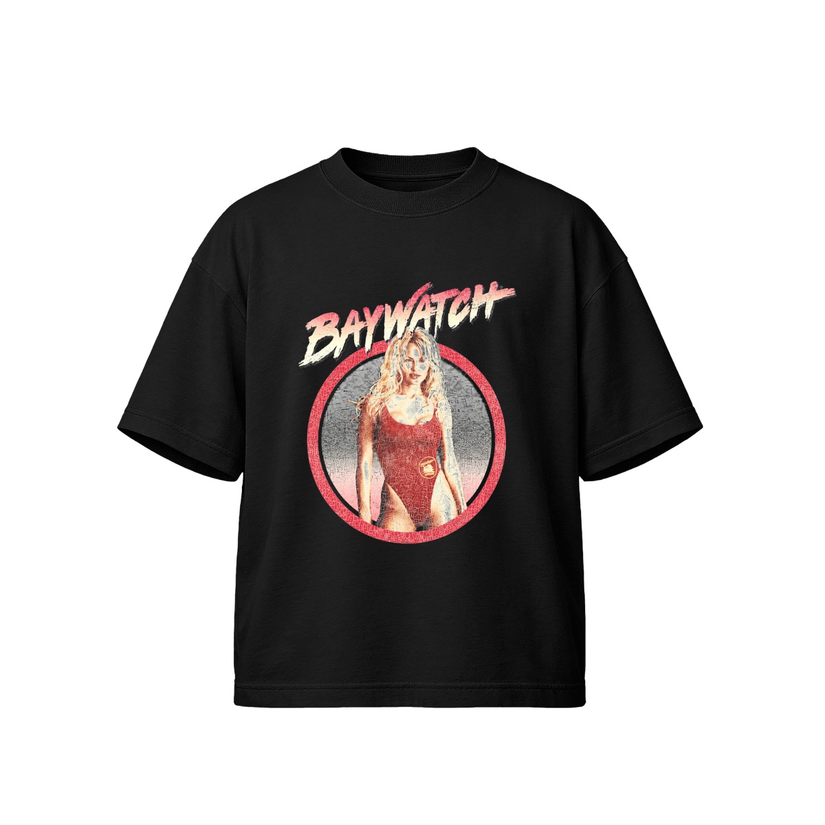Vintage Baywatch Lifeguard Graphic Tee - 90s TV Show Retro Shirt