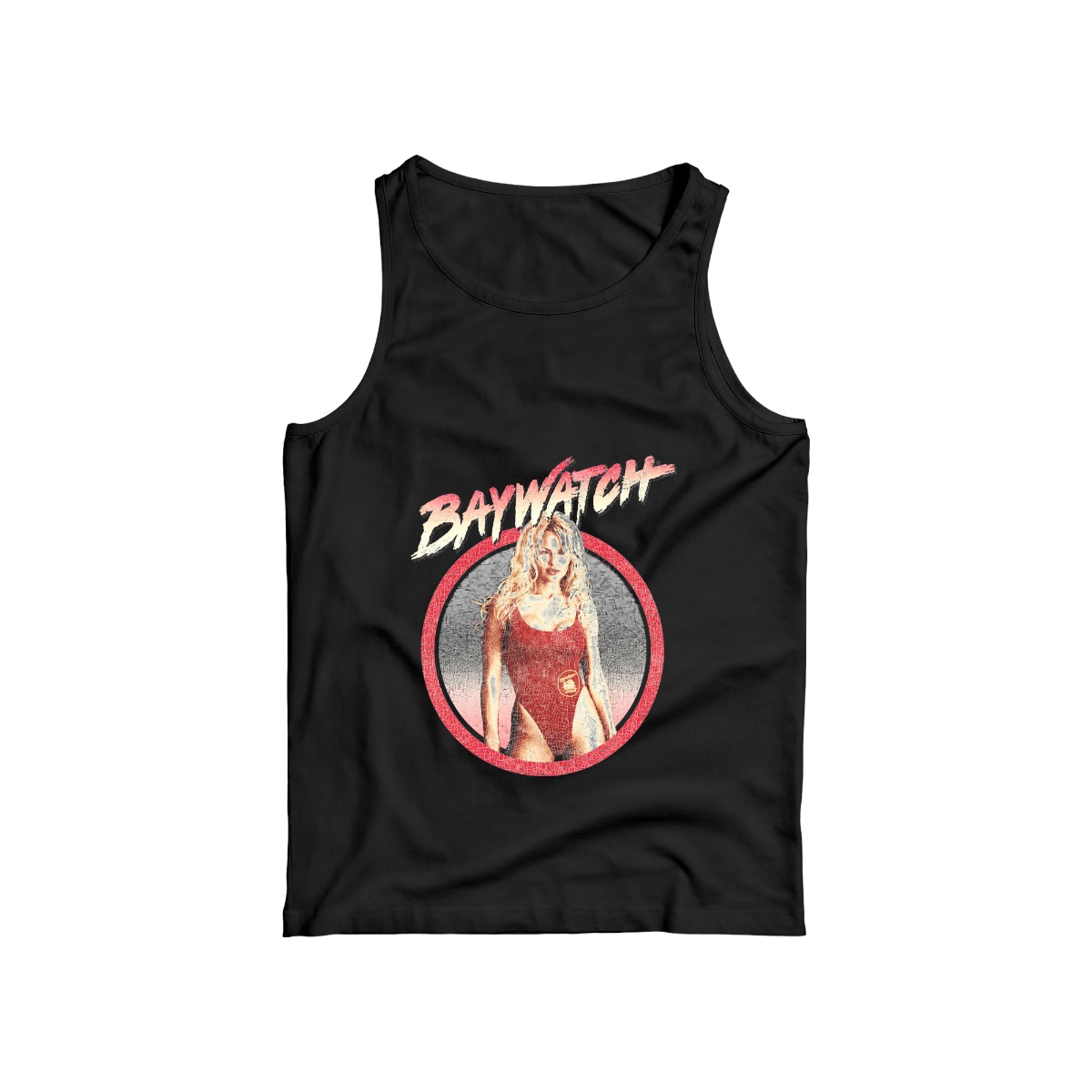 Vintage Baywatch Lifeguard Graphic Tee - 90s TV Show Retro Shirt