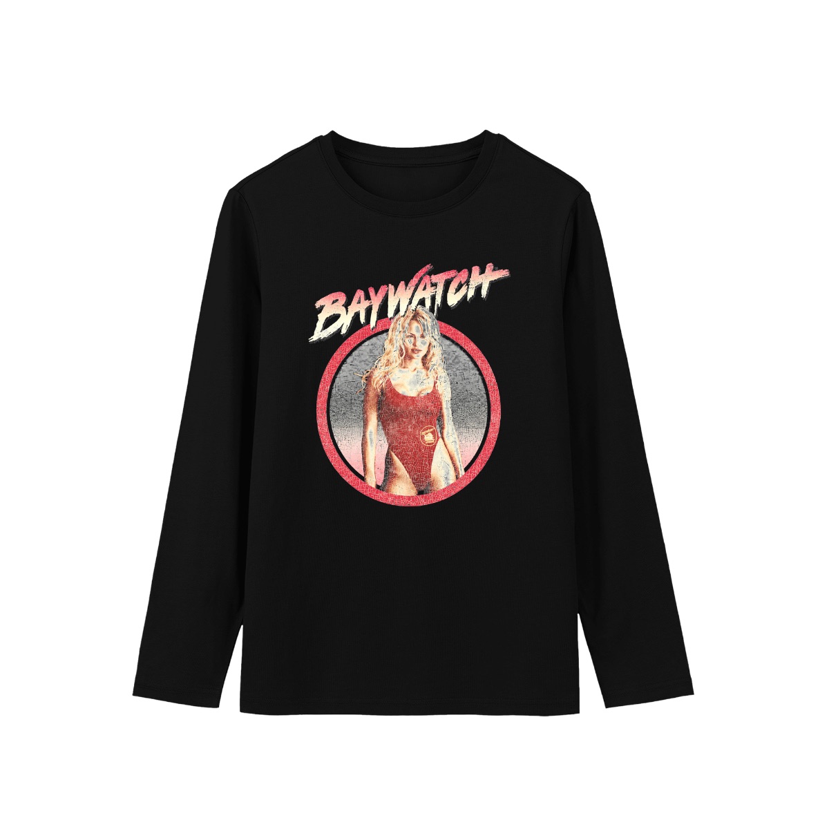 Vintage Baywatch Lifeguard Graphic Tee - 90s TV Show Retro Shirt
