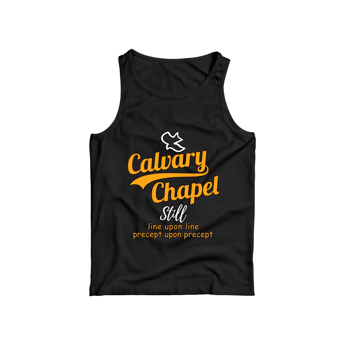 Calvary Chapel Line Upon Precept Christian T-Shirt - Faith Dove Logo Bible Verse Graphic Tee