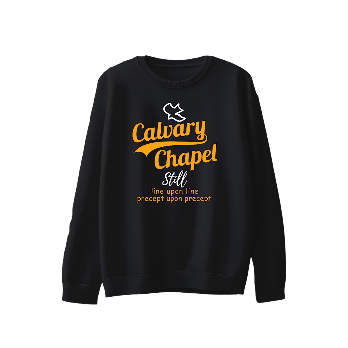 Calvary Chapel Line Upon Precept Christian T-Shirt - Faith Dove Logo Bible Verse Graphic Tee